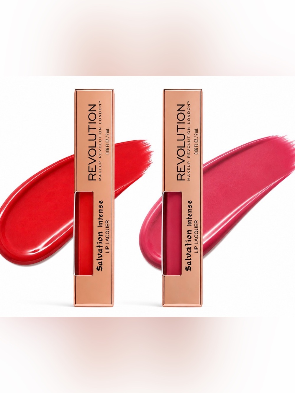 2pc. Revolution Lip Lacquer-Attract and No Ordinary Love